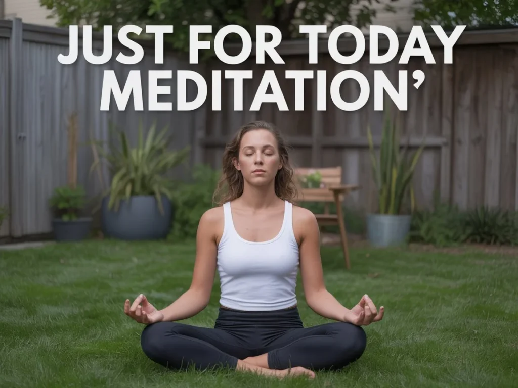 JUST FOR TODAY MEDITATION :1 Way To Embrace The Present Moment